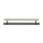 Hexagonal Cabinet Pull Handle with Plate by M Marcus - Heritage Brass