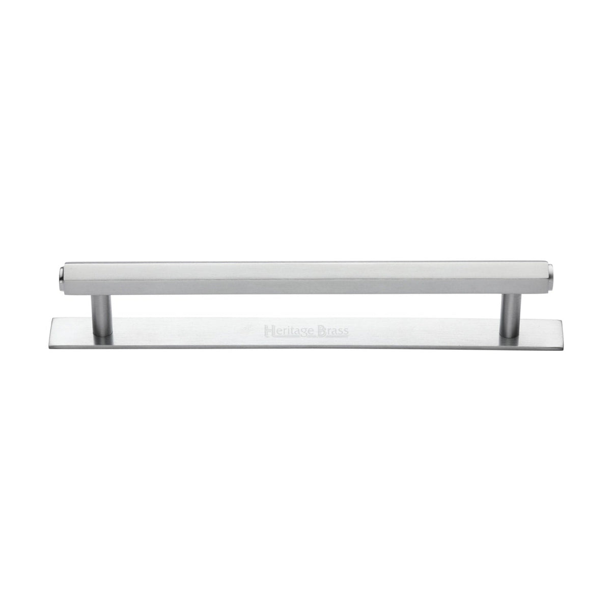Hexagonal Cabinet Pull Handle with Plate by M Marcus - Heritage Brass