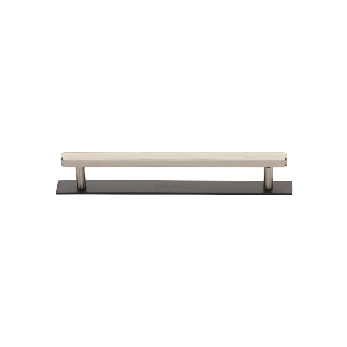 Hexagonal Cabinet Pull Handle with Plate by M Marcus - Heritage Brass