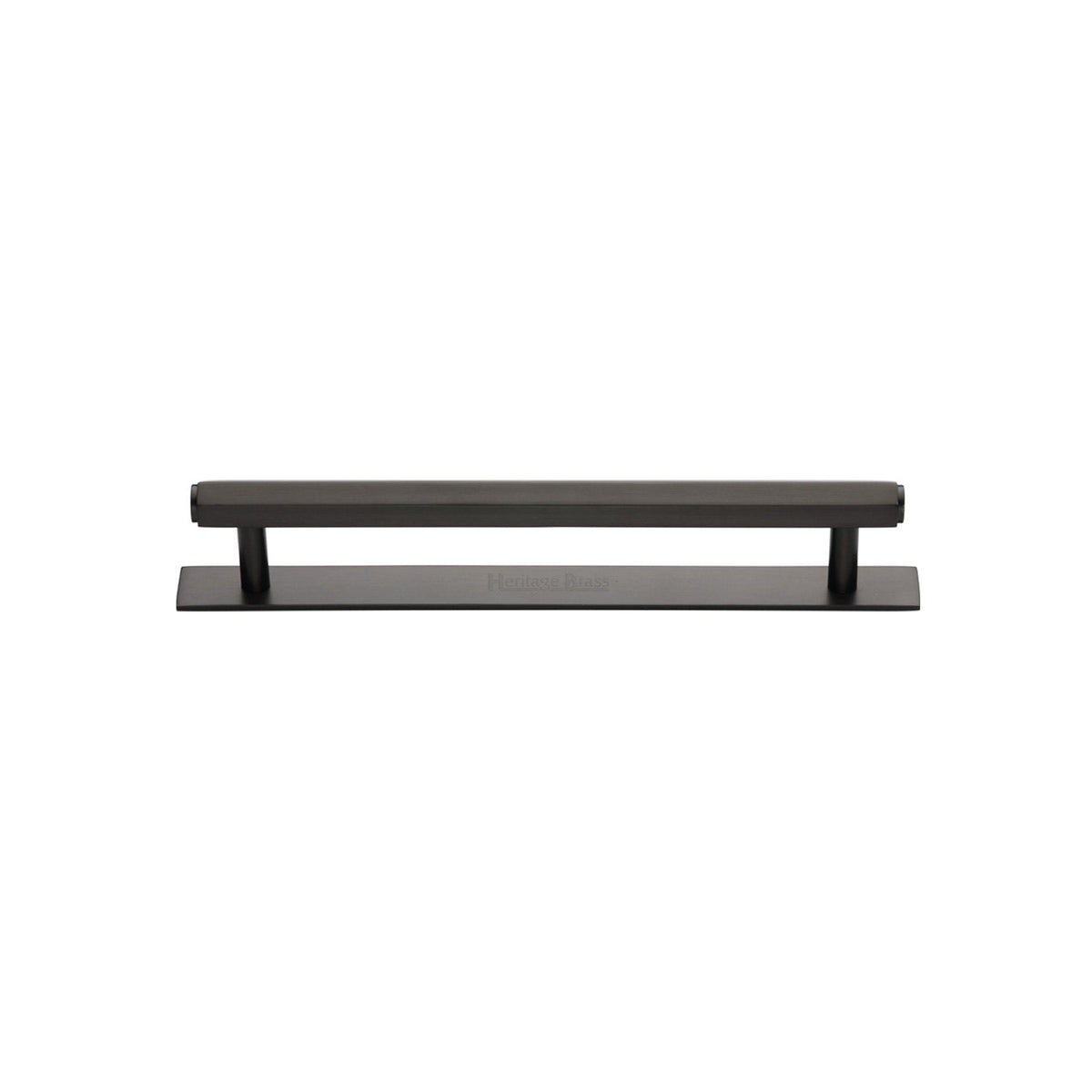 Hexagonal Cabinet Pull Handle with Plate by M Marcus - Heritage Brass
