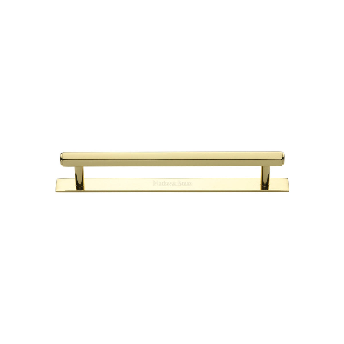 Hexagonal Cabinet Pull Handle with Plate by M Marcus - Heritage Brass