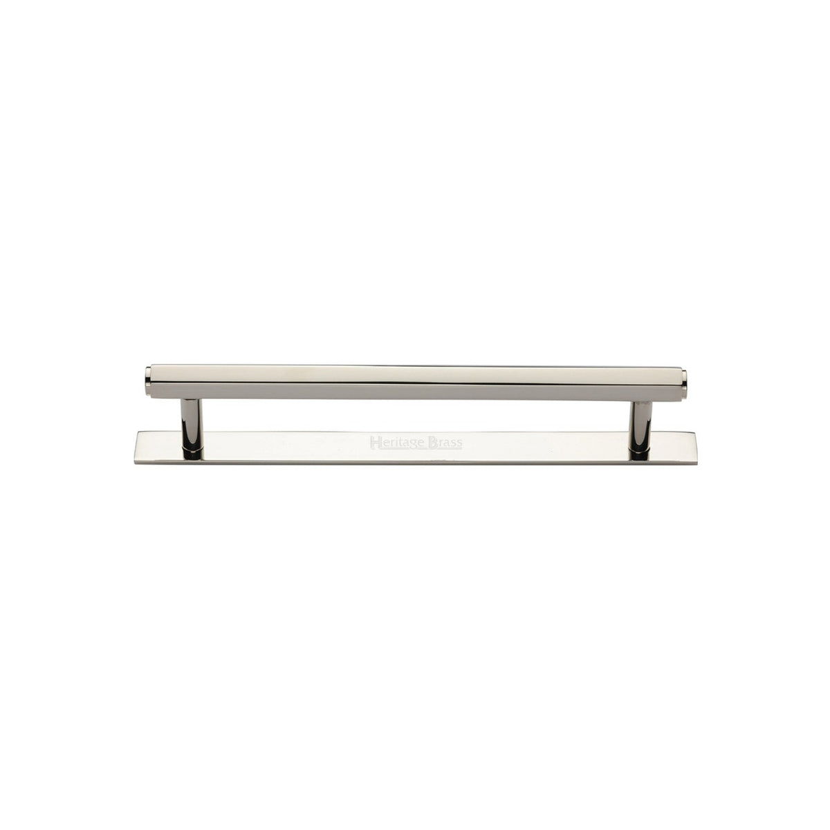 Hexagonal Cabinet Pull Handle with Plate by M Marcus - Heritage Brass