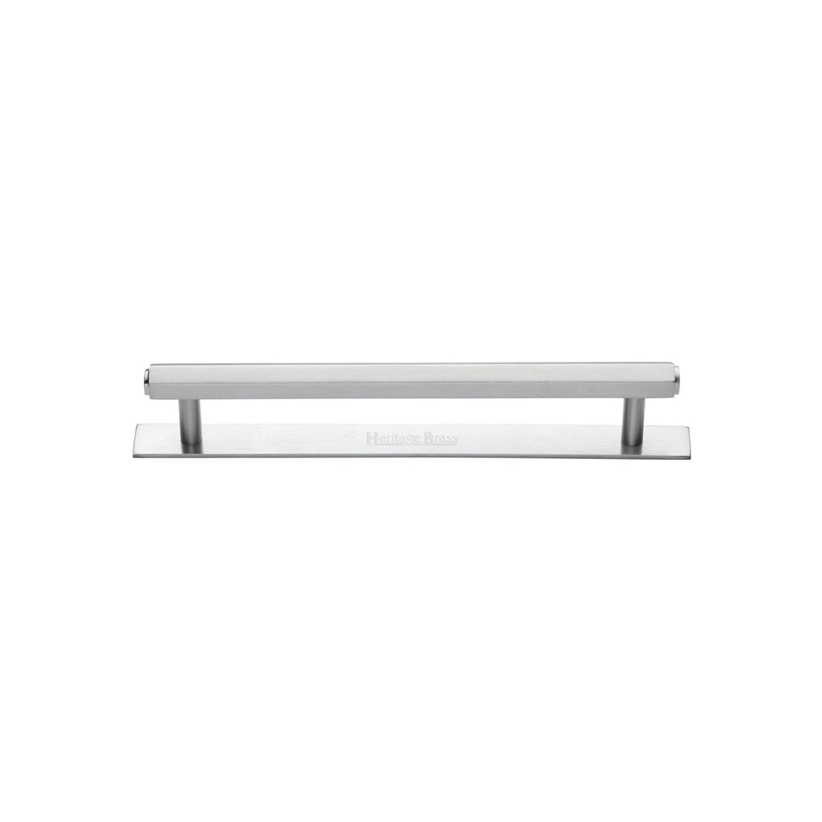 Hexagonal Cabinet Pull Handle with Plate by M Marcus - Heritage Brass
