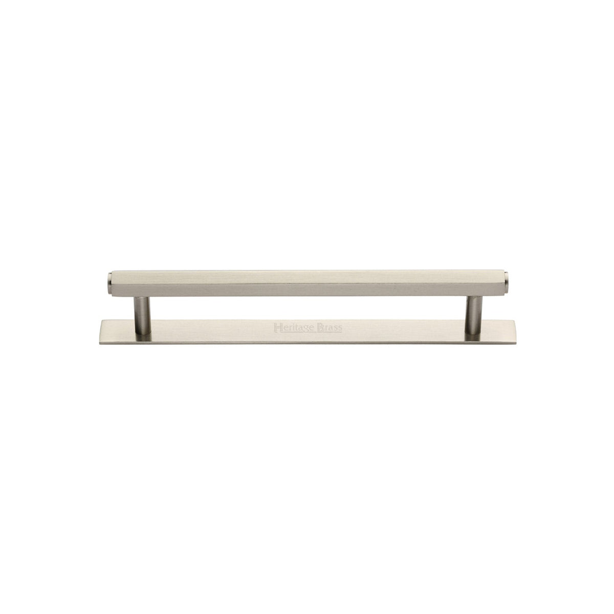 Hexagonal Cabinet Pull Handle with Plate by M Marcus - Heritage Brass