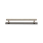 Knurled Cabinet Pull Handle with Plate by M Marcus - Heritage Brass