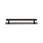 Knurled Cabinet Pull Handle with Plate by M Marcus - Heritage Brass