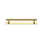 Knurled Cabinet Pull Handle with Plate by M Marcus - Heritage Brass