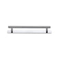 Knurled Cabinet Pull Handle with Plate by M Marcus - Heritage Brass