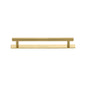 Knurled Cabinet Pull Handle with Plate by M Marcus - Heritage Brass