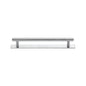 Knurled Cabinet Pull Handle with Plate by M Marcus - Heritage Brass
