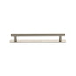 Knurled Cabinet Pull Handle with Plate by M Marcus - Heritage Brass