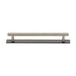 Knurled Cabinet Pull Handle with Plate by M Marcus - Heritage Brass