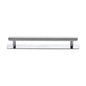 Knurled Cabinet Pull Handle with Plate by M Marcus - Heritage Brass