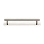 Knurled Cabinet Pull Handle with Plate by M Marcus - Heritage Brass