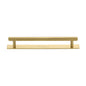 Knurled Cabinet Pull Handle with Plate by M Marcus - Heritage Brass