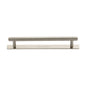 Knurled Cabinet Pull Handle with Plate by M Marcus - Heritage Brass