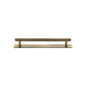 Knurled Cabinet Pull Handle with Plate by M Marcus - Heritage Brass