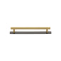 Knurled Cabinet Pull Handle with Plate by M Marcus - Heritage Brass
