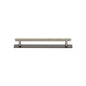 Knurled Cabinet Pull Handle with Plate by M Marcus - Heritage Brass