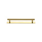Knurled Cabinet Pull Handle with Plate by M Marcus - Heritage Brass