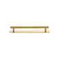 Knurled Cabinet Pull Handle with Plate by M Marcus - Heritage Brass