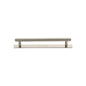 Knurled Cabinet Pull Handle with Plate by M Marcus - Heritage Brass