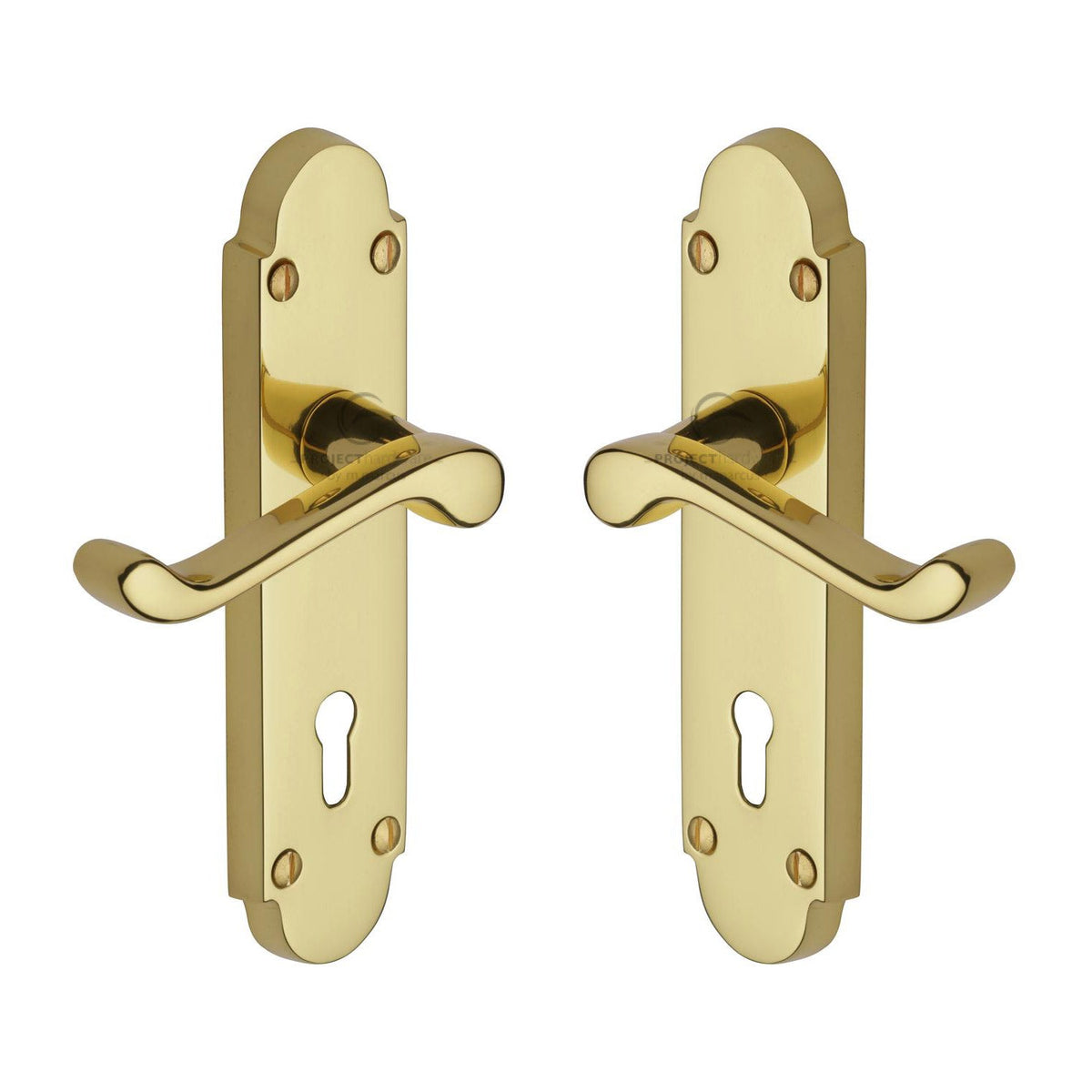 Milton Door Handle on Plate by M Marcus - Heritage Brass