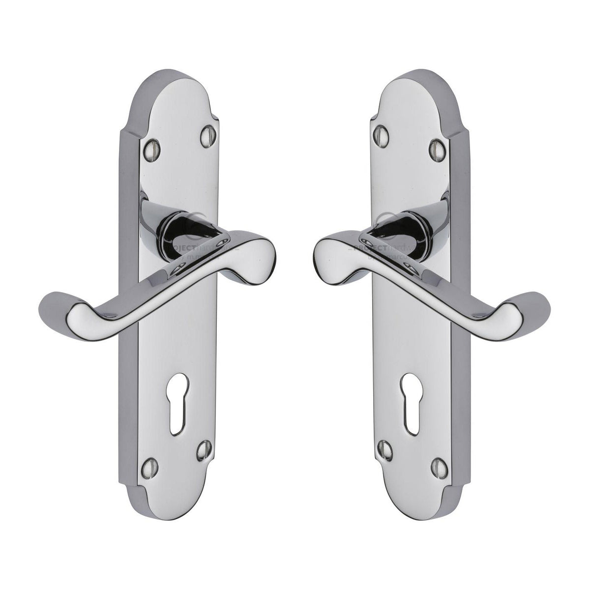 Milton Door Handle on Plate by M Marcus - Heritage Brass
