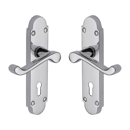 Milton Door Handle on Plate by M Marcus - Heritage Brass