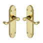 Milton Door Handle on Plate - Lever Latch - Polished Brass - 171 mm
