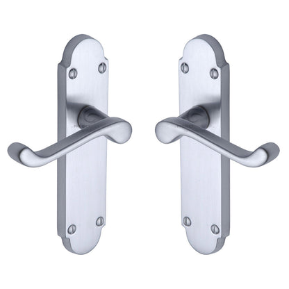 Milton Door Handle on Plate by M Marcus - Heritage Brass