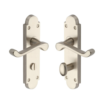 Milton Door Handle on Plate by M Marcus - Heritage Brass