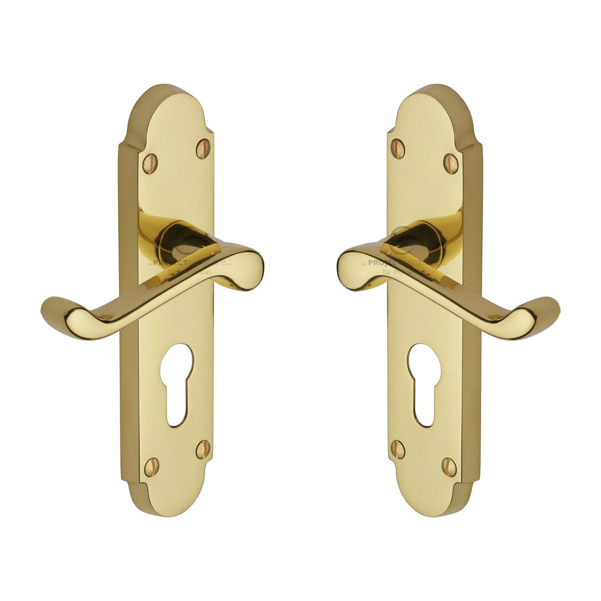 Milton Door Handle on Plate by M Marcus - Heritage Brass