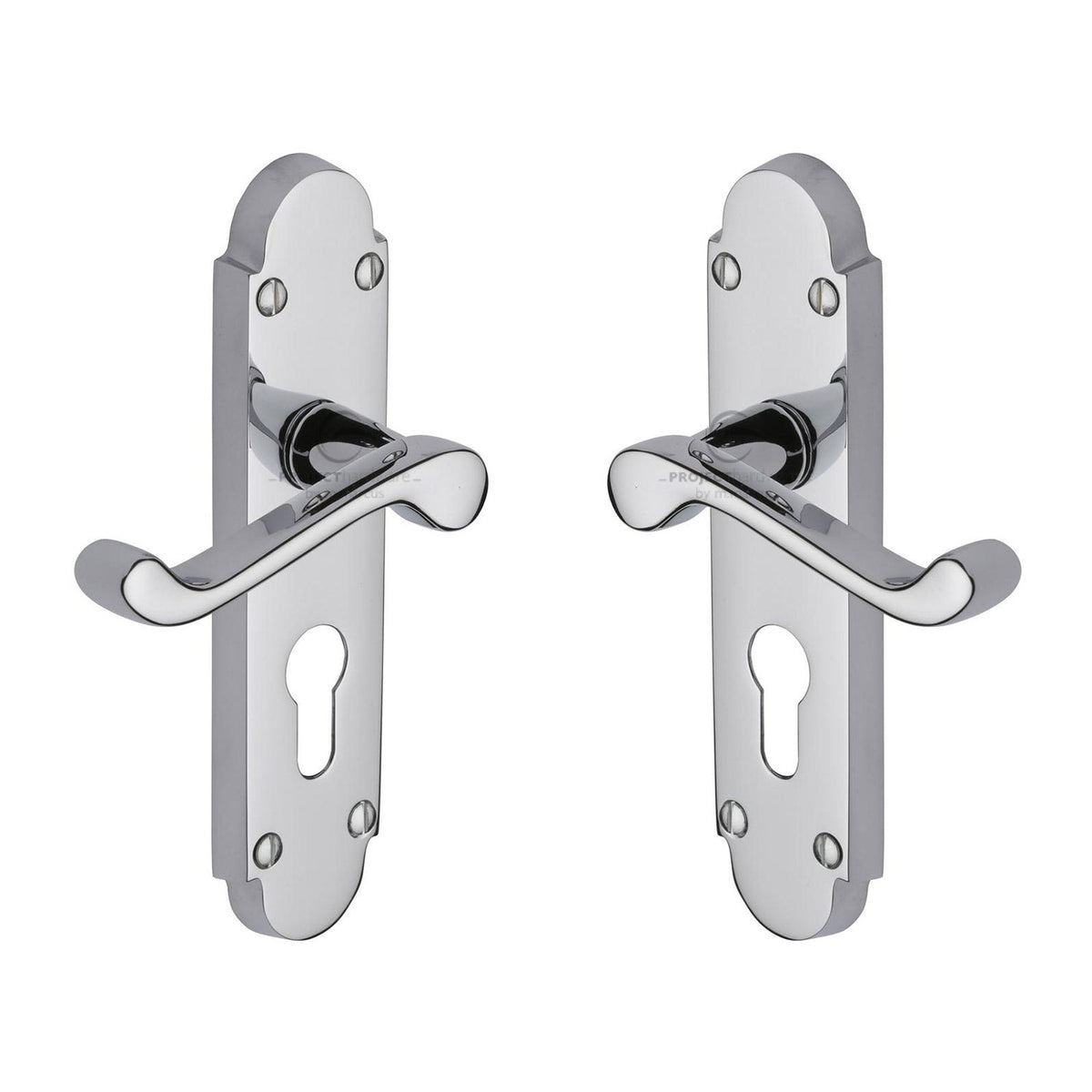 Milton Door Handle on Plate by M Marcus - Heritage Brass
