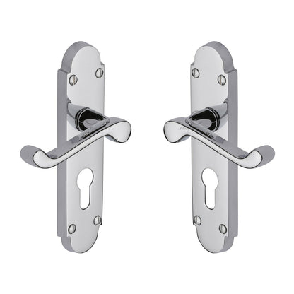 Milton Door Handle on Plate by M Marcus - Heritage Brass