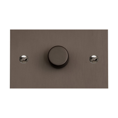 Stylist Bronze Square Flat Plate Range Matt Bronze | 1G Multi Location Primary Dimmer by Heritage Brass By M-Marcus