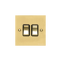 Victorian Elite Range Polished Brass Switches & Sockets, R01 - 2 Gang Rocker Switch by Heritage Brass By M-Marcus