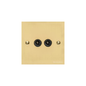 Victorian Elite Range Polished Brass Switches & Sockets, R01 - 2 Gang TV Coaxial Socket by Heritage Brass By M-Marcus
