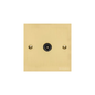 Victorian Elite Range Polished Brass Switches & Sockets, R01 - 1 Gang Isolated TV Coaxial Socket by Heritage Brass By M-Marcus