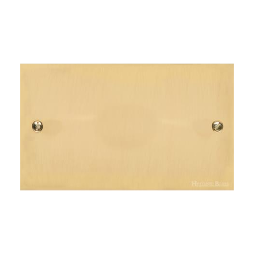 Victorian Elite Range Polished Brass Switches & Sockets, R01 - Double Blank Plate by Heritage Brass By M-Marcus