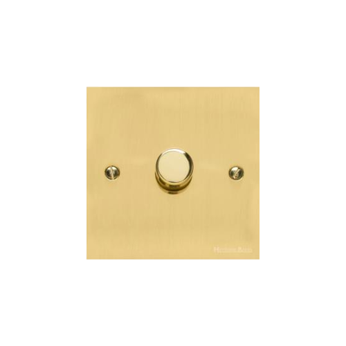 Victorian Elite Range Polished Brass Switches & Sockets, R01 - 1 Gang TED Dimmer (Compatible with LED Lamps) by Heritage Brass By M-Marcus