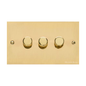 Victorian Elite Range Polished Brass Switches & Sockets, R01 - 3G Multi Location Secondary Dimmer by Heritage Brass By M-Marcus