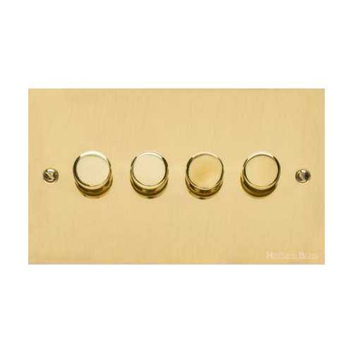 Victorian Elite Range Polished Brass Switches & Sockets, R01 - 4G Multi Location Secondary Dimmer by Heritage Brass By M-Marcus