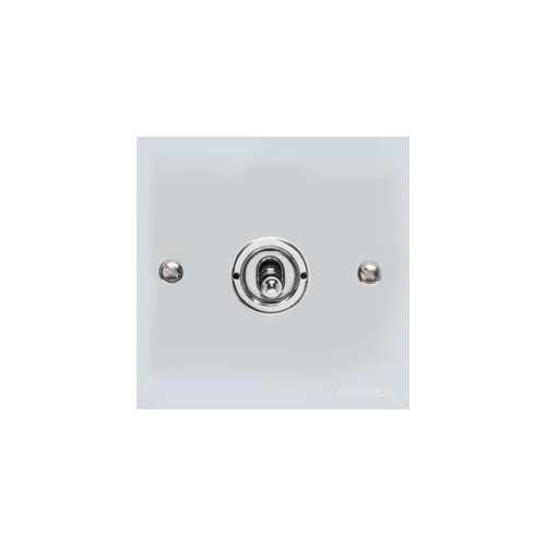 Victorian Elite Range Polished Chrome Switches & Sockets, R02 - 1 Gang Intermediate Toggle Switch by Heritage Brass By M-Marcus