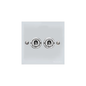 Victorian Elite Range Polished Chrome Switches & Sockets, R02 - 2 Gang Toggle Switch by Heritage Brass By M-Marcus