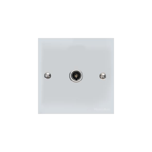 Victorian Elite Range Polished Chrome Switches & Sockets, R02 - 1 Gang Isolated TV Coaxial Socket by Heritage Brass By M-Marcus