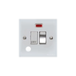 Victorian Elite Range Polished Chrome Switches & Sockets, R02 - Switched Spur with Neon + Cord (13 Amp) by Heritage Brass By M-Marcus
