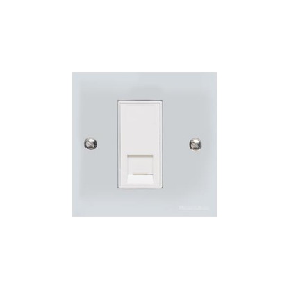 Victorian Elite Range Polished Chrome Switches & Sockets, R02 - 1 Gang CAT6 by Heritage Brass By M-Marcus