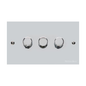 Victorian Elite Range Polished Chrome Switches & Sockets, R02 - 3 Gang Dimmer 400 watts (Compatible with halogen/ incandescent bulbs) by Heritage Brass By M-Marcus