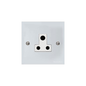 Victorian Elite Range Polished Chrome Switches & Sockets, R02 - 5 Amp 3 Round Pin Socket by Heritage Brass By M-Marcus